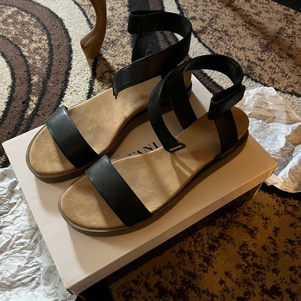 ALFANI — step n flex flat sandals (cherry black)